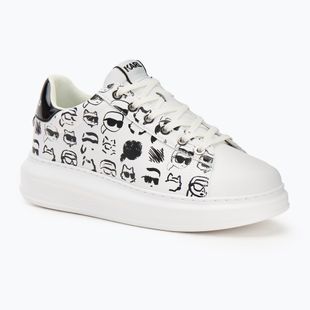 KARL LAGERFELD scarpe da donna Kapri Twin Nft Graffiti in pelle bianca/nero