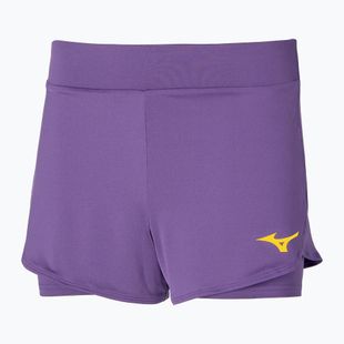 Pantaloncini da tennis da donna Mizuno Flex Short viola patrizio