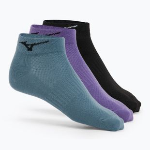 Calzini Mizuno Training Mid 3 paia nero / cittadella / paisley viola