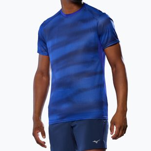 Maglietta da corsa da uomo Mizuno DryAeroFlow Graphic Tee blu riflesso
