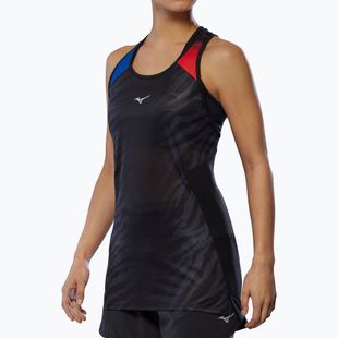 Canotta da corsa donna Mizuno DryAeroFlow Graphic Tank rosso oni