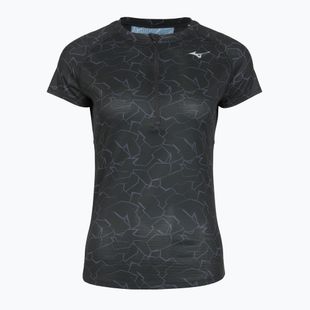 Maglietta da corsa da donna Mizuno Graphic Trail Tee nero
