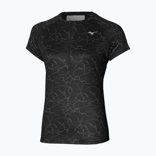 Maglietta da corsa da donna Mizuno Graphic Trail Tee nero