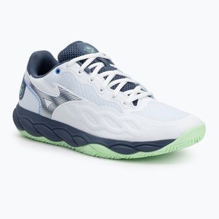 Scarpe da tennis da uomo Mizuno Wave Enforce Court AC bianco/indaco vintage/ neo mint