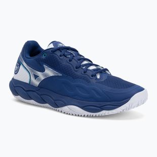 Scarpe da tennis da uomo Mizuno Wave Enforce Court CC blu bellwether/bianco/blu fjord