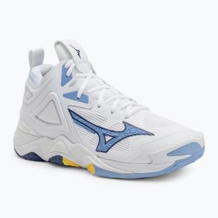 Scarpe da pallavolo Mizuno Wave Momentum 3 Mid bianche/blu bellwether/blu belair