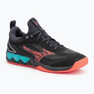 Scarpe da pallavolo Mizuno Wave Luminous 3 nero/fiamma di neon/blu pavone