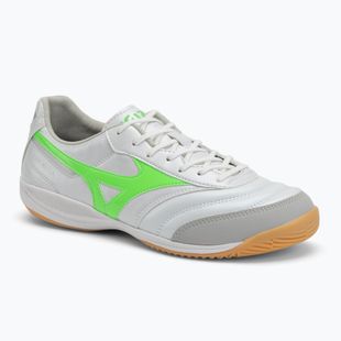 Scarpe da calcio da uomo Mizuno Morelia Sala Pro IN bianco/verde neon/argento galassia