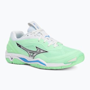 Mizuno Wave Stealth 6 scarpe neo menta/nero/blu di frontiera