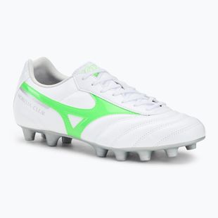 Mizuno Morelia II Club Md bianco/verde neon/argento galassia scarpe da calcio uomo
