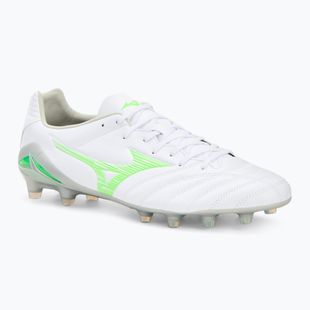 Scarpe da calcio Mizuno Monarcida Neo III Pro Md bianco/verde neon da uomo