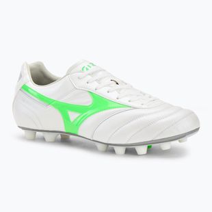 Mizuno Morelia II Elite Md bianco/neon green/galaxy silver scarpe da calcio uomo