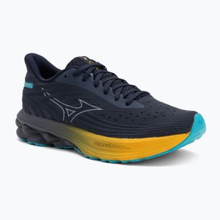 Scarpe da corsa da uomo Mizuno Wave Skyrise 6 odissea grigio/blu islandese/citrus