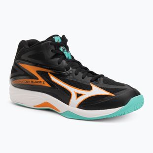 Scarpa da pallavolo Mizuno Thunder Blade Z Mid nero/tangelo/verde ghiaccio
