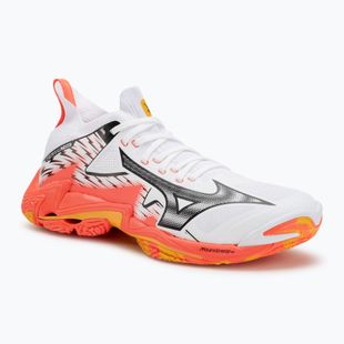 Scarpe da pallavolo Mizuno Wave Lightning Neo 3 bianco/fuoco corallo 2/citrus