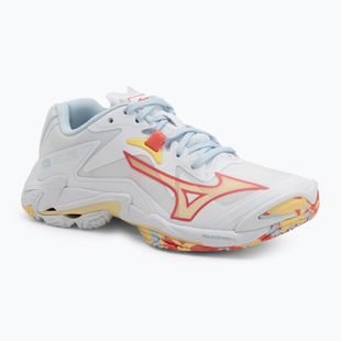 Scarpe da pallavolo donna Mizuno Wave Lightning Z8 bianco/calipso coral/pale banana