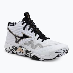 Scarpe da pallavolo Mizuno Wave Momentum Elite Mid white/black/gold