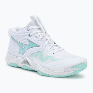Scarpe da pallavolo da donna Mizuno Wave Momentum Elite Mid bianco/blu