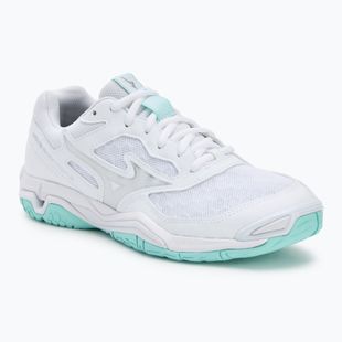 Scarpe da pallamano da donna Mizuno Wave Phantom 3 bianco/blu tinta unita