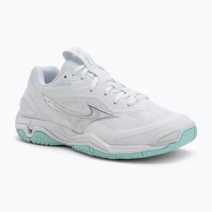 Scarpe da pallamano da donna Mizuno Wave Stealth 6 bianco/blu tinta unita
