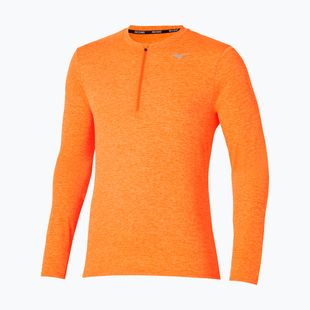 Mizuno Core Impulse Half Zip Tee Uomo tangelo running longsleeve