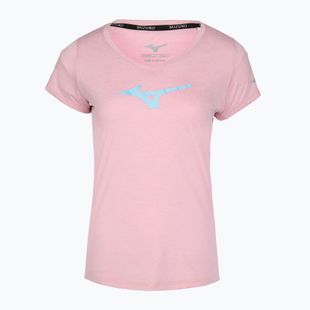 Maglietta da running da donna Mizuno Core Runbird Tee color malva sbiancato