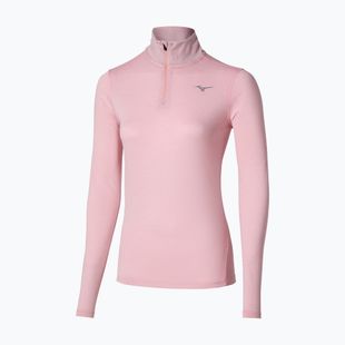 Felpa running donna Mizuno Core Impulse Half Zip Tee malva sbiancata