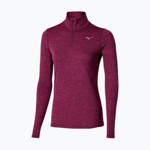 Felpa running donna Mizuno Core Impulse Half Zip Tee viola scuro