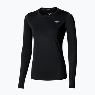 Maglietta Mizuno Core Impulse a maniche lunghe da donna, nero