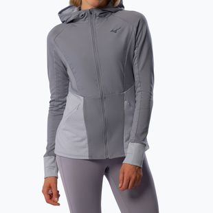 Giacca da corsa Mizuno Active Warm Hybrid Full Zip Hooded donna quicksilver
