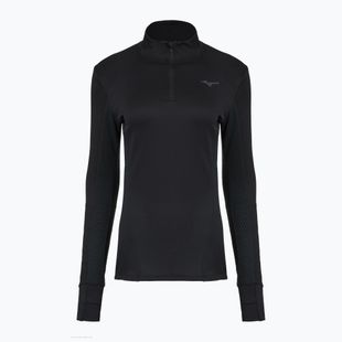 Felpa running donna Mizuno Active Warm Half Zip nero