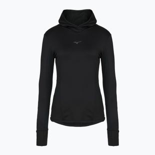 Felpa running donna Mizuno Active Warm Hooded black