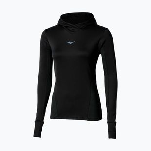 Felpa running donna Mizuno Active Warm Hooded black