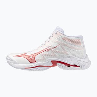 Scarpe da pallavolo donna Mizuno Wave Lightning Elite Mid white/rose elegance/lava falls