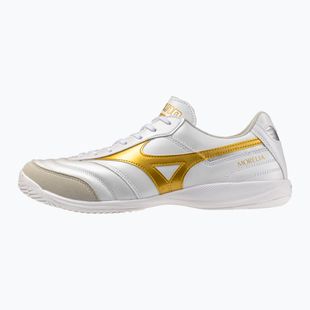 Scarpe da calcio Mizuno Morelia Sala Elite IN white/football gold/galaxy silver