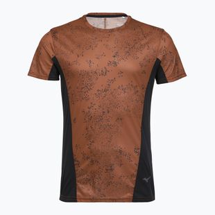 Maglia running uomo Mizuno Active DryAeroFlow Graphic copper brown