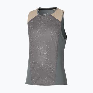 Canotta da running uomo Mizuno Active DryAeroFlow Graphic Tank Top lava smoke