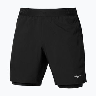 Pantaloncini running uomo Mizuno Core 7.5 Inches 2in1 black