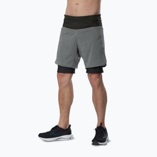 Pantaloncini da corsa da uomo Mizuno Trail Multipocket 2in1 lava smoke