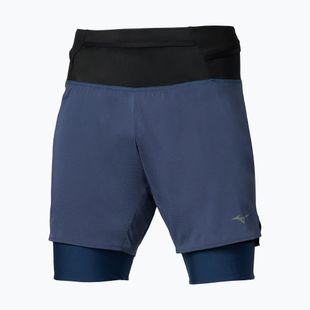 Pantaloncini da running uomo Mizuno Trail Multipocket 2in1 estate blue