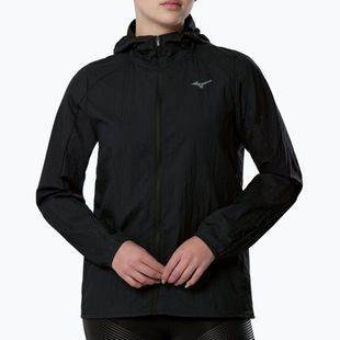 Giacca da running da donna Mizuno Tech Light Hooded Jacket black