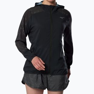 Giacca running donna Mizuno Active Alpha Hooded black