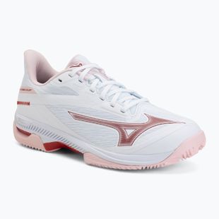 Scarpe da tennis da donna Mizuno Wave Exceed Court CC W white/pinkesque/barbados cherr