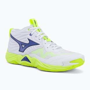 Scarpe da pallavolo Mizuno Wave Momentum Elite Mid white/lightning yellow/dazzling blue