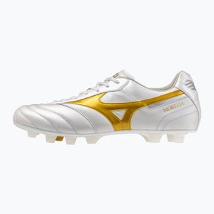 Scarpe da calcio Mizuno Morelia II Elite FG white/football gold/galaxy silver
