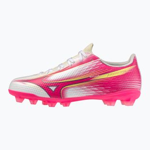 Scarpe da calcio junior Mizuno Alfa III Select Jr FG white/fuchsia purple