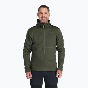 Felpa da uomo Rab Superflux Hoody army QFE-89