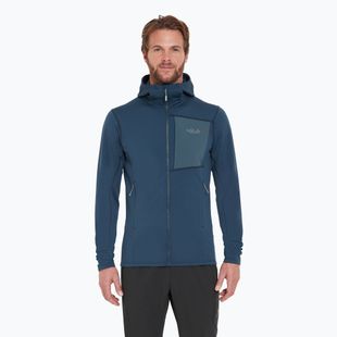 Giacca da trekking da uomo Rab Superflux Hoody blu tempesta