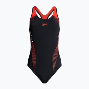 Speedo Plastisol Laneback costume intero donna nero/rosso/bianco