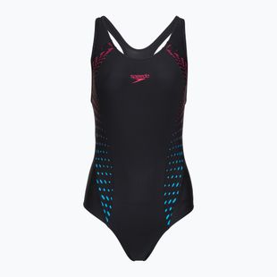 Costume da bagno intero da donna Speedo Allover Panel Laneback black/purple